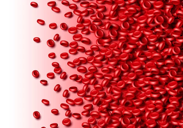 Células Sanguíneas Eritrocitos Rojos Que Fluyen Base Científica Abstracta Con — Vector de stock