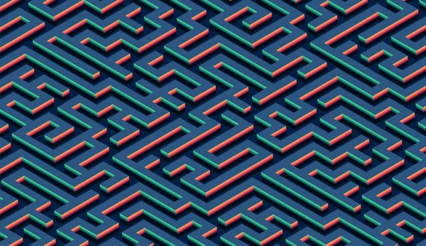 Maze Patroon Abstracte Achtergrond Met Levendige Kleurrijke Labyrint Voor Mobiele — Stockvector