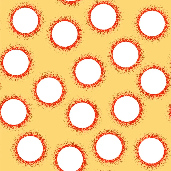 Polka Dot Sem Costura Padrão Para Tecido Retro Com Sombra — Vetor de Stock