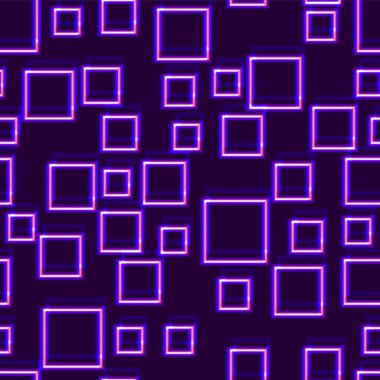 80 'lerin stili parlak şekilli ve parlak mor renkli neon pürüzsüz desen.