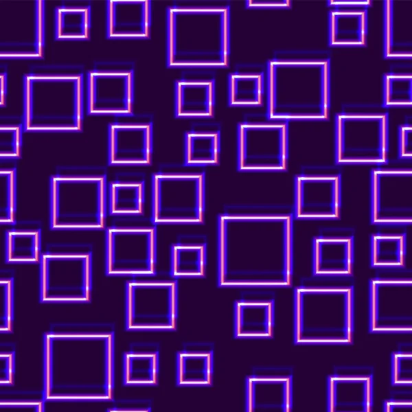 Неоновий Безшовний Візерунок Блискучими Формами Стилю Років Світло Фіолетовим Кольором — стоковий вектор