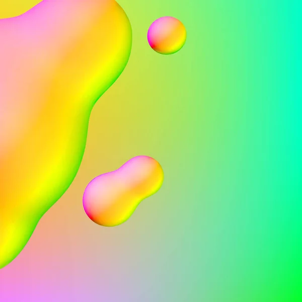 Blobs Liquides Conception Fluide Avec Des Couleurs Intenses Vibrantes Volant — Image vectorielle