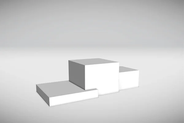 Єдестал Кубиками Тіні Кімнаті — стоковий вектор