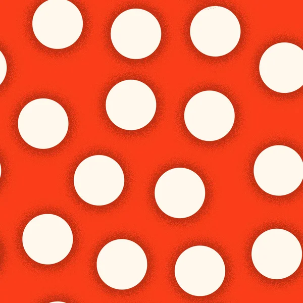 Polka Dot Sem Costura Padrão Para Tecido Retro Com Sombra — Vetor de Stock