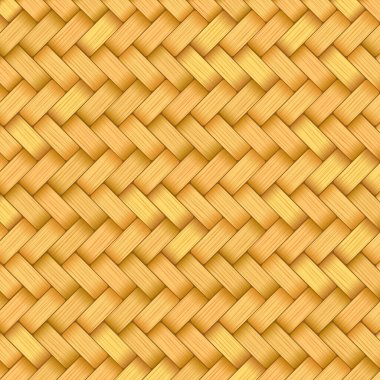 Çaprazlanmış sarı veya kahverengi pipet dokuması olan Reed minderi.