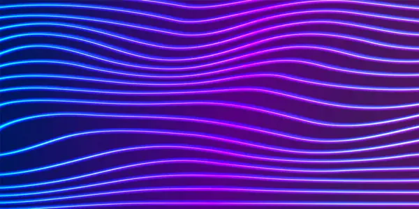 Neon Linjer Bakgrund Med Glödande Talet Retro Vaporwave Eller Synthwave — Stock vektor