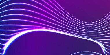 80 'lerin parlayan sentetik dalga tarzıyla neon çizgileri arkaplanı