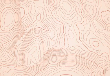 Kırmızı yükseklik çizgileri olan soyut topoğrafik harita arkaplanı