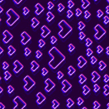 80 'lerin stili parlak şekilli ve parlak mor renkli neon pürüzsüz desen.