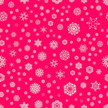 Noel kar taneleri, kış tatili süslemeleri için kusursuz desenli doğal uyum içinde dağınık kar eşliğinde.