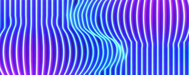 Parlak 80 'lerin retro buhar dalgası ya da sentetik dalga tarzına sahip neon çizgileri arkaplanı