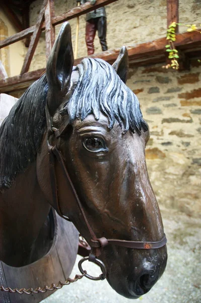 Närbild Hästskulptur — Stockfoto