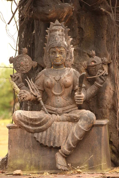 Ινδουιστικό Άγαλμα Του Θεού Στο Δέντρο — Φωτογραφία Αρχείου
