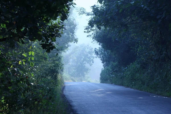 Tar Road Área Rural Índia — Fotografia de Stock
