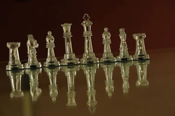 Schachmünzen Auf Einem Tisch — Stockfoto