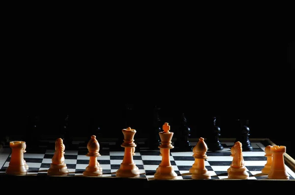 Šachové Mince Stole — Stock fotografie
