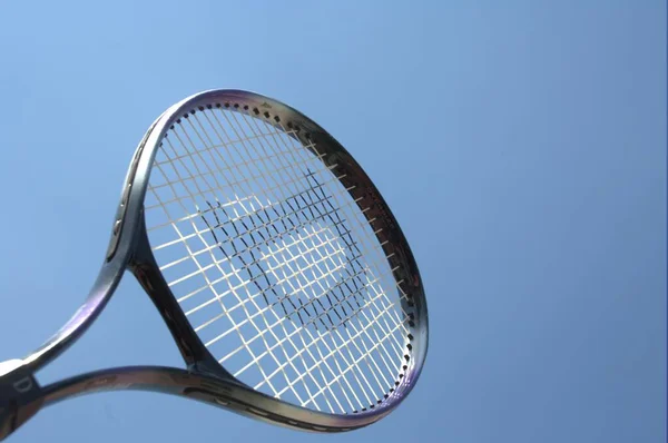 Raqueta Tenis Pelota Pista —  Fotos de Stock