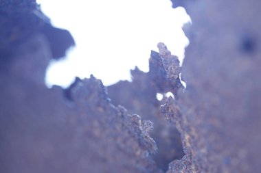 Eski Metal Doku Makro Çekimi