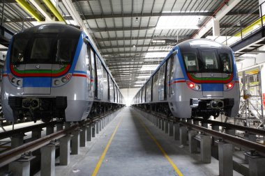Metro Tren İstasyonu Hyderabad Hindistan 22 Kasım 2022