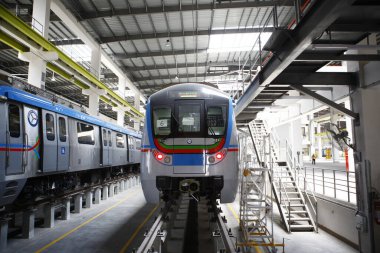 Metro Tren İstasyonu Hyderabad Hindistan 22 Kasım 2022