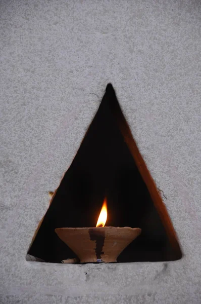 Lampes Huile Dans Temple — Photo