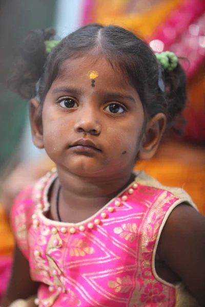Povera Ragazza Bambino Hyderabad India Dic 2022 — Foto Stock