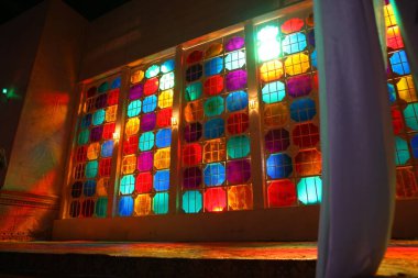 Color glass in the window