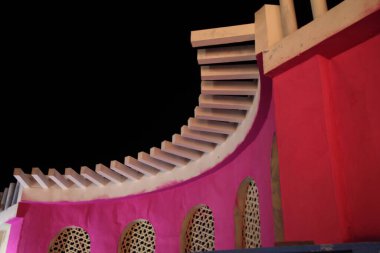 Vintage Fort Rajasthan Hindistan 'ın içi.