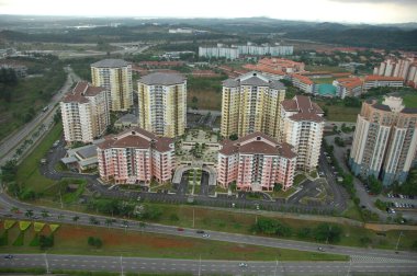 Binaların havadan görünümü