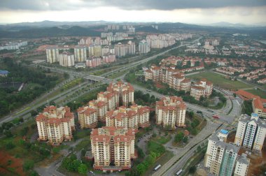 Binaların havadan görünümü