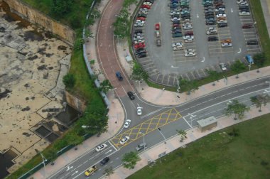 Bir yolun havadan görüntüsü