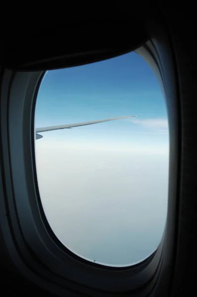Flight Wing Window — Fotografia de Stock