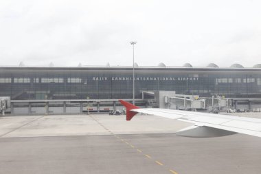 Flight ready to departure at Airport 5th Dec 2022 Hyderabad India