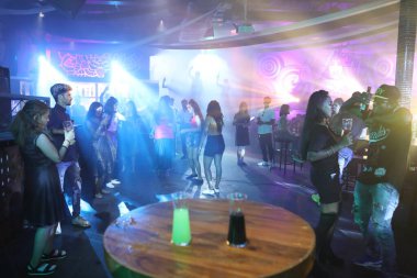 silhouette of People in the pub 5th Jan 2023 Hyderabad India