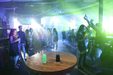 silhouette of People in the pub 5th Jan 2023 Hyderabad India