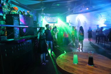 silhouette of People in the pub 5th Jan 2023 Hyderabad India