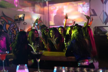 silhouette of People in the pub 5th Jan 2023 Hyderabad India