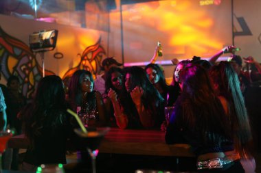 silhouette of People in the pub 5th Jan 2023 Hyderabad India