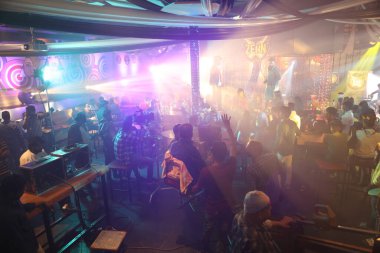 silhouette of People in the pub 5th Jan 2023 Hyderabad India