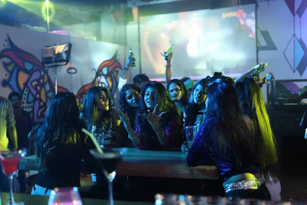 silhouette of People in the pub 5th Jan 2023 Hyderabad India