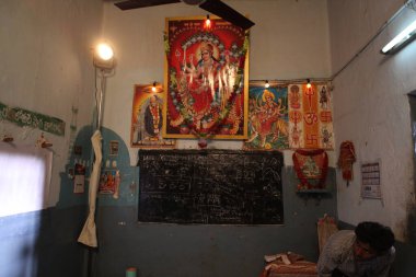 Tapınakta Hindu Tanrısı Heykeli