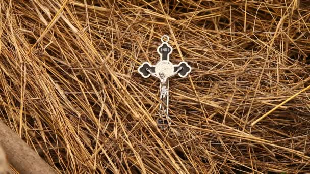 Металлический Крест — стоковое видео