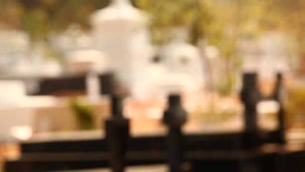 Christlicher Friedhof Indien — Stockvideo