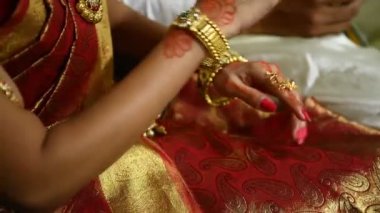 Indian Bride Makes Herself Ready