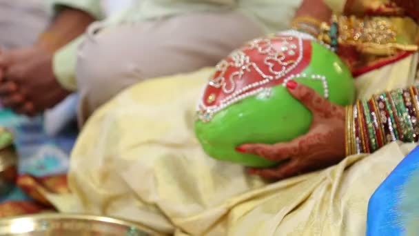 Ceremonia Nuntă Hindusă Tradițională Indiană — Videoclip de stoc