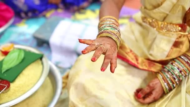 India Tradicional Ceremonia Boda Hindú — Vídeo de stock