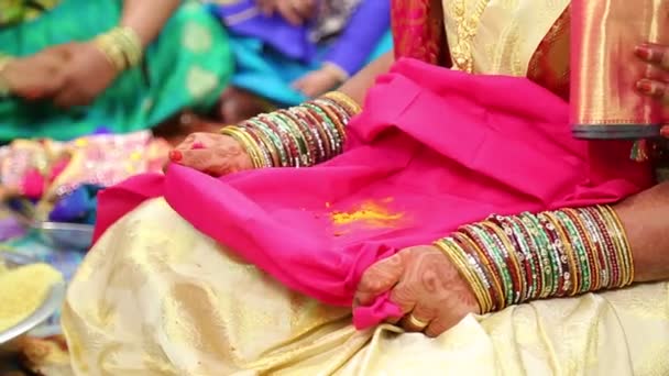 Indian Traditional Hindu Wedding Ceremony — Wideo stockowe