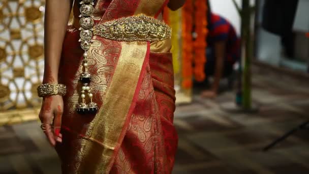 Indische Braut Macht Sich Bereit — Stockvideo