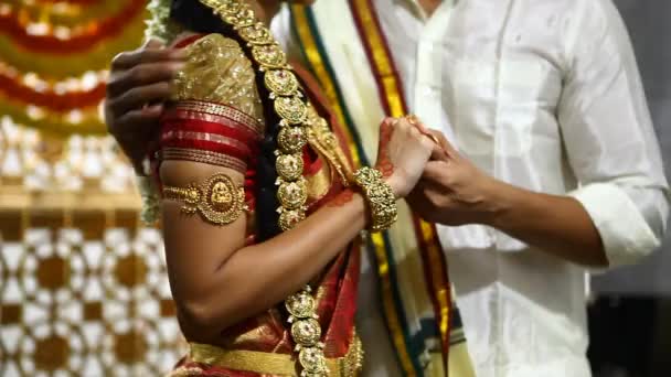 Cerimônia Casamento Tradicional Hindu — Vídeo de Stock
