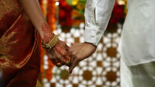 Традиционная Индуистская Свадьба — стоковое видео